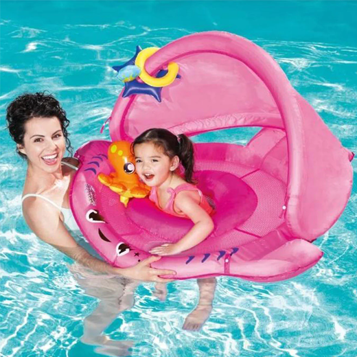 Bestway 37"/94cm Mesh Baby Boat with Inflatable SunShade Canopy