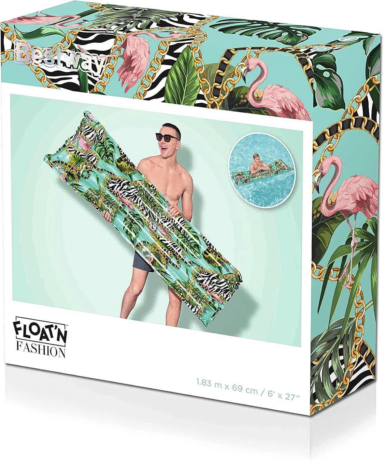 Bestway 6' x 27"/1.83m x 69cm Floral Fantasy Floating Mat