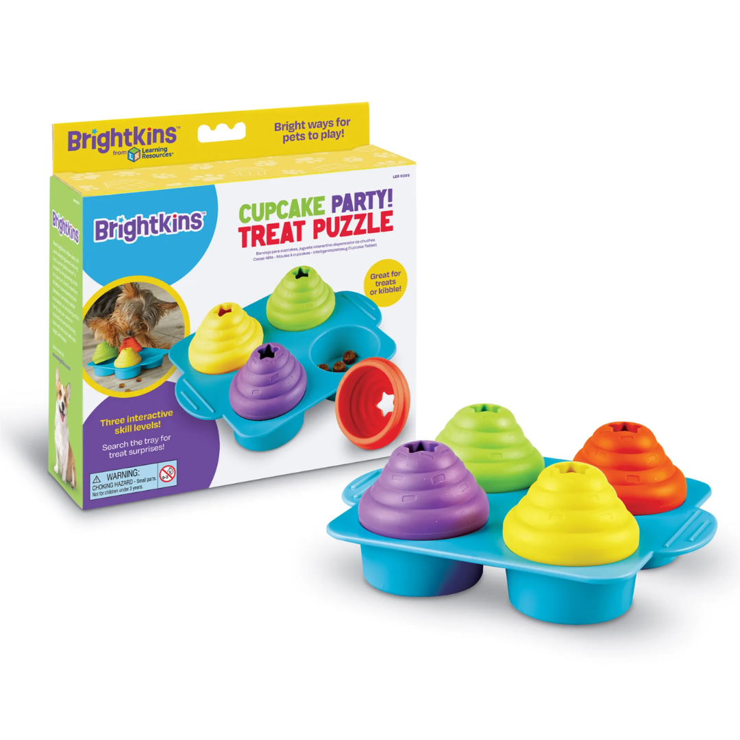 Ogapets Brightkins Cupcake Party Treat Puzzle - BPA-Free Materials, & Easy to Clean with Removable Cupcake Toppers