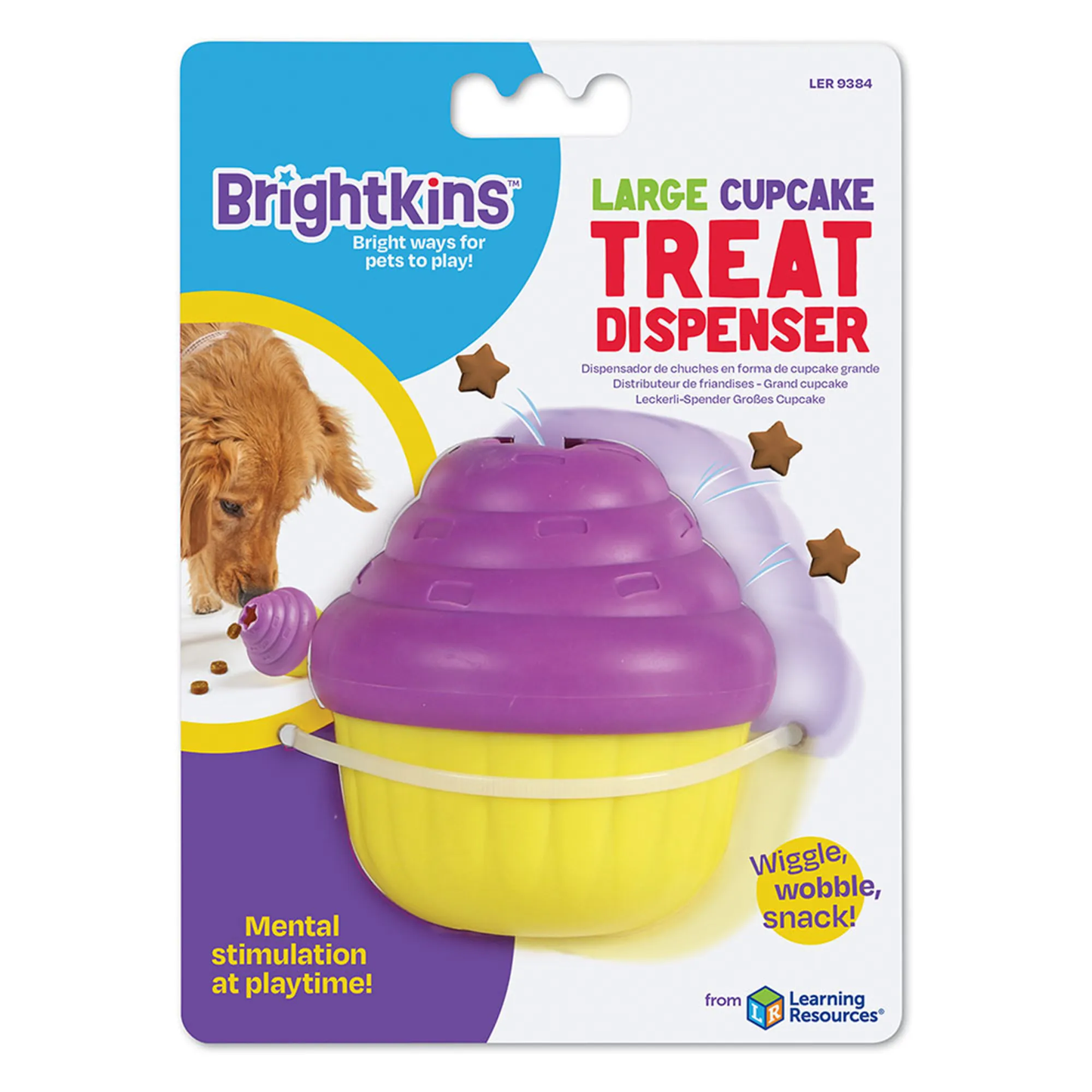 Ogapets Brightkins Large Cupcake Treat Dispenser - Interactive Puzzle Toy with Mental Stimulation and Slow Feeding, BPA-Free & Easy to Clean