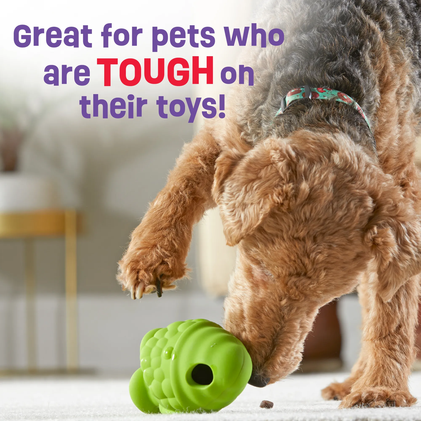 Ogapets Brightkins Small Gnome Treat Dispenser - Durable, Non-toxic Rubber, Easy-to-clean, BPA-free Materials For Small to Medium Dogs