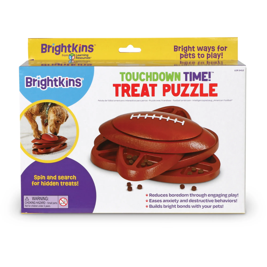 Ogapets Brightkins Touchdown Time Treat Puzzle - Interactive Dog Toy with 16 Hidden Compartments for Mental Stimulation and Slow Feeding