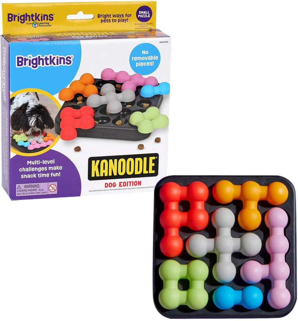 Ogapets Brightkins Kanoodle Dog Edition S Puzzle - Ultimate Treat Puzzle, Twist Slide & Hide Treats for Mental Stimulation Training & Enrichment