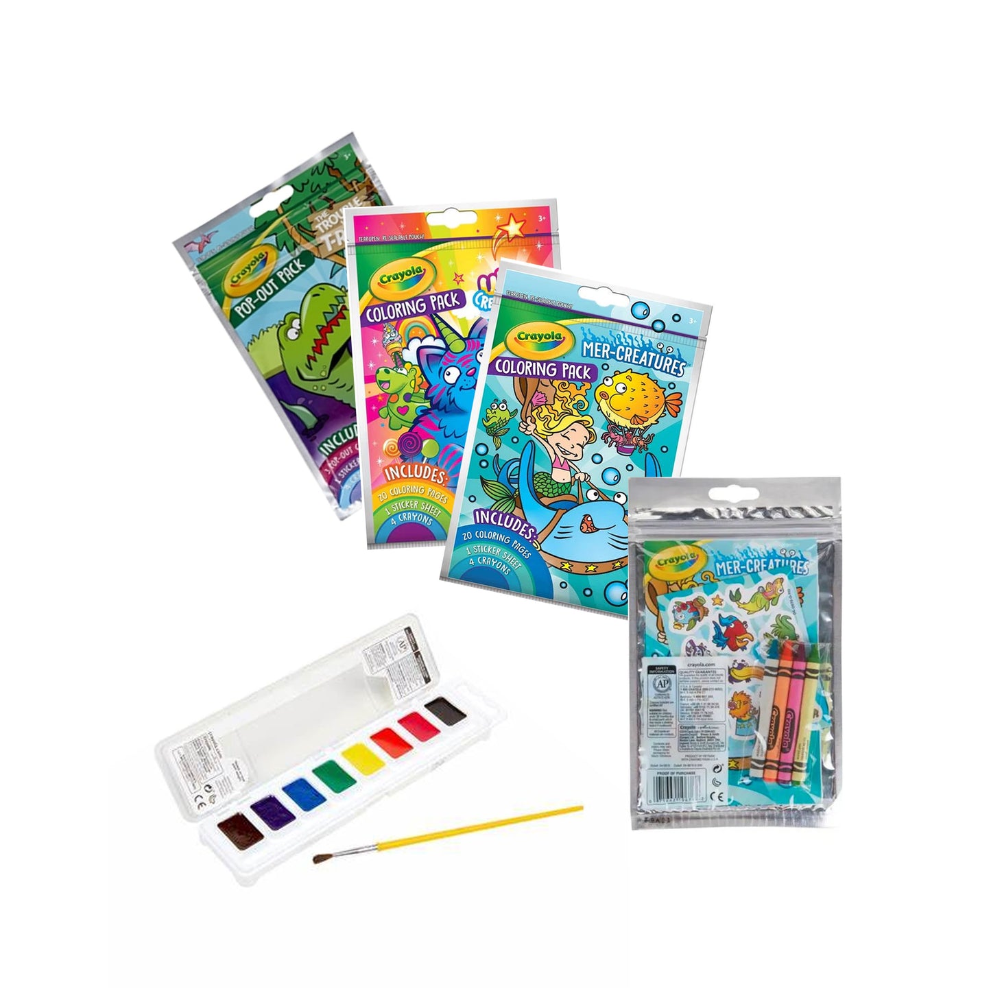 Crayola Asst VC Pop Out 3pk + Watercolor