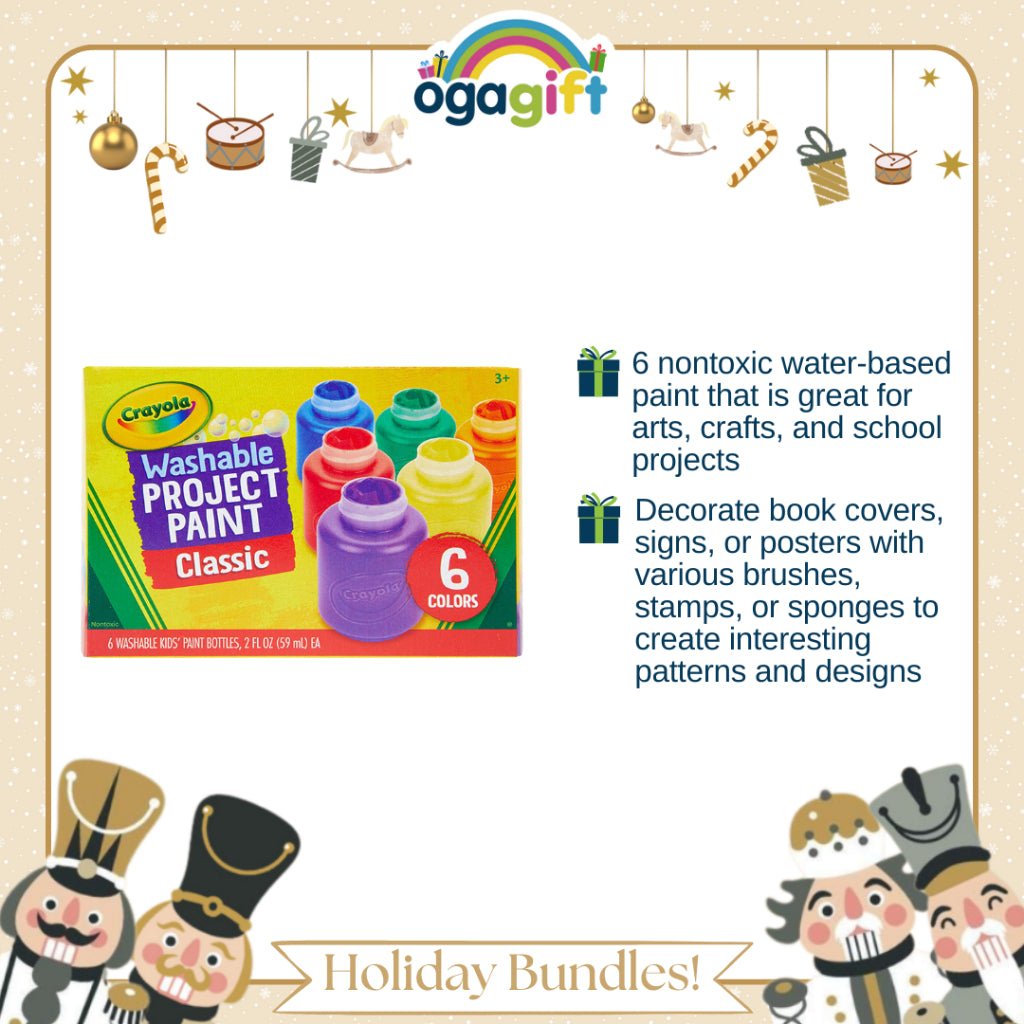 Ogagift Bundle Washable Paint + Brush + Funskool Dough Ogalala Gift 1