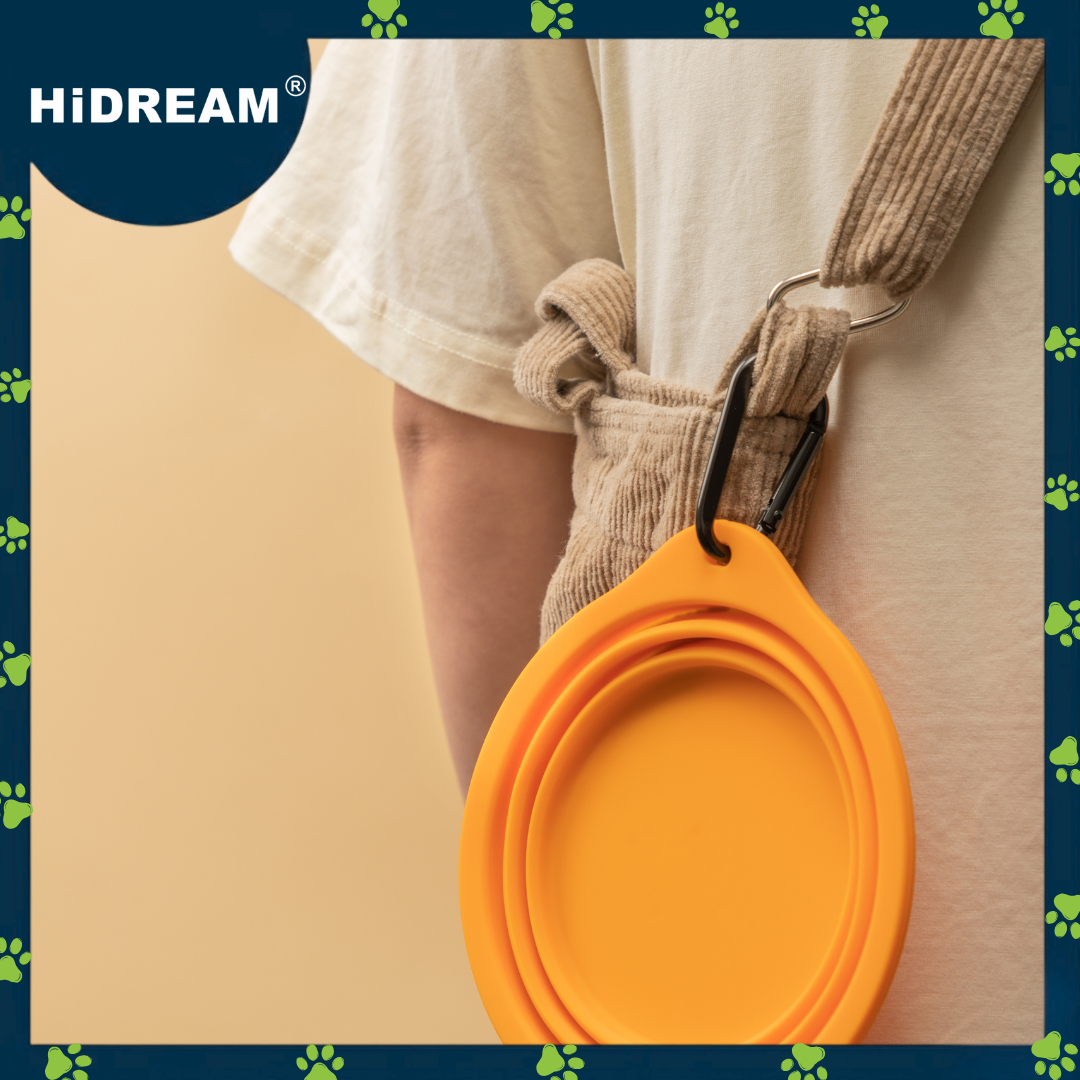 HiDREAM Portable Folding Pet Bowl (food grade silicone)