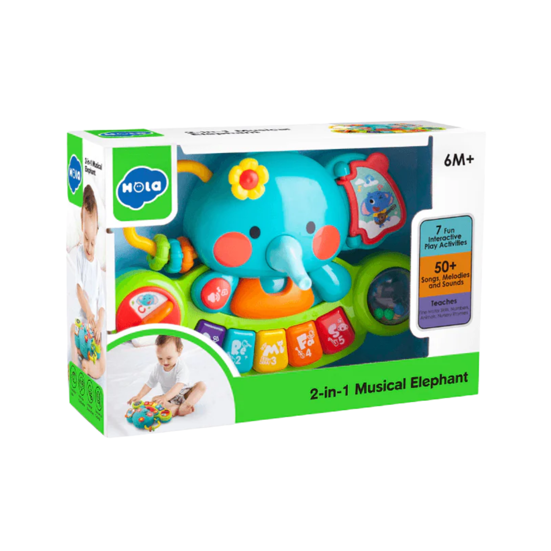 Kidshits 2-in-1 Musical Elephant Keyboard + Pigeon RPP Red Bottle 120ml Twinpack