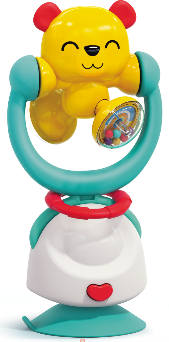 HOLA 2-In-1 High Chair Toys & Baby Rattle (Bear)