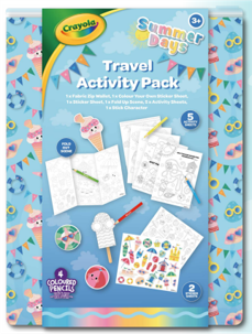 Hunter Crayola Travel Activity Kit - with Crayola 4pcs Short Colouring Pencils