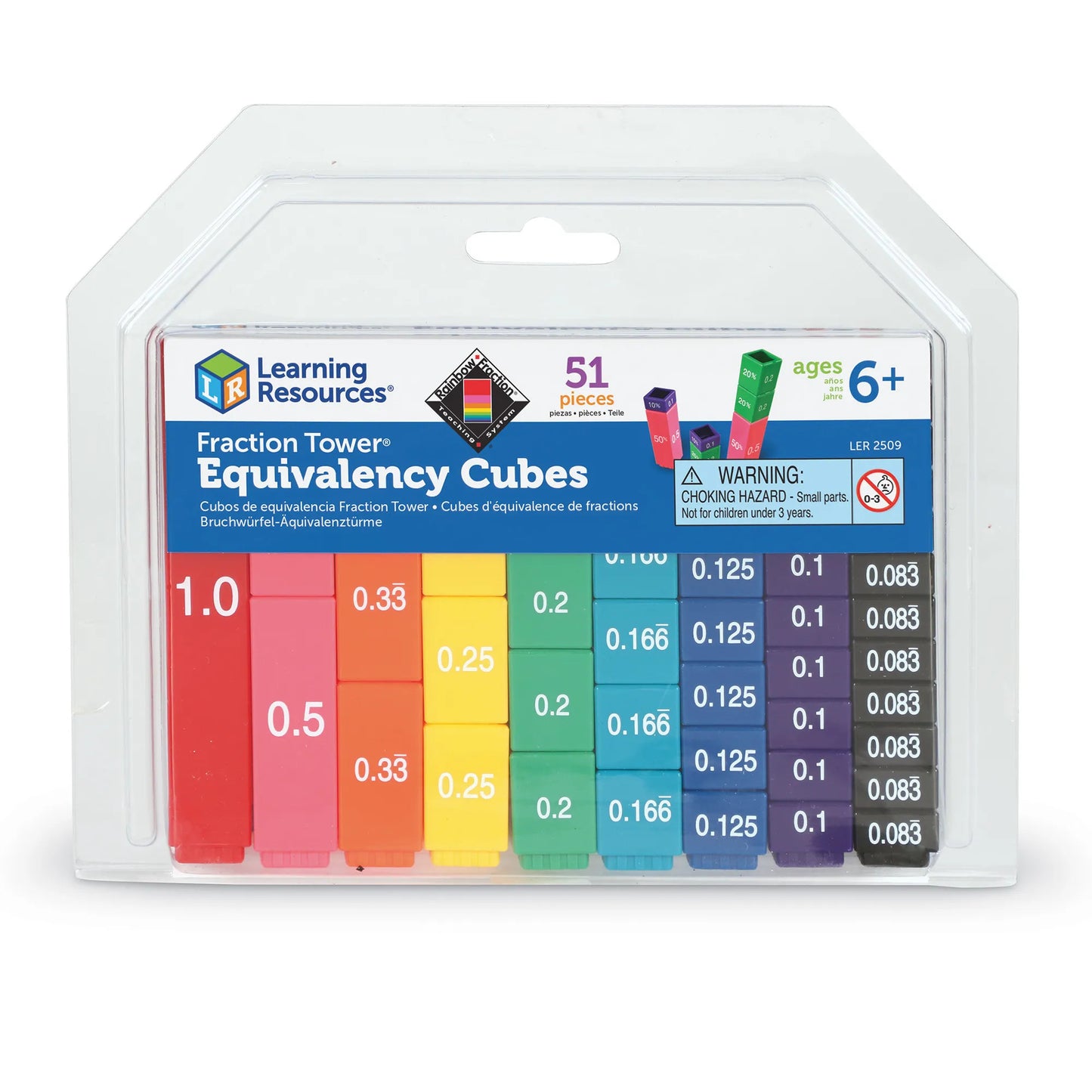 Learning Resources Fraction Tower Equivalency Set