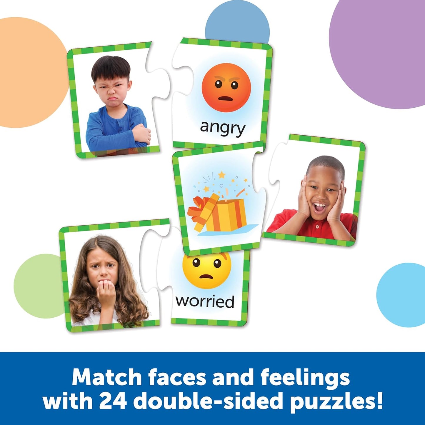 LEARNING RESOURCES FEELINGS & EMOTIONS PUZZLE CARDS