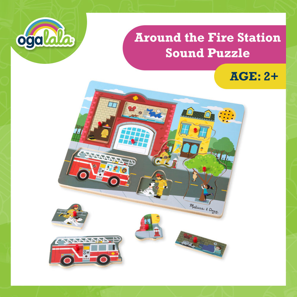 Melissa & Doug Around the Fire Station See & Hear Puzzle