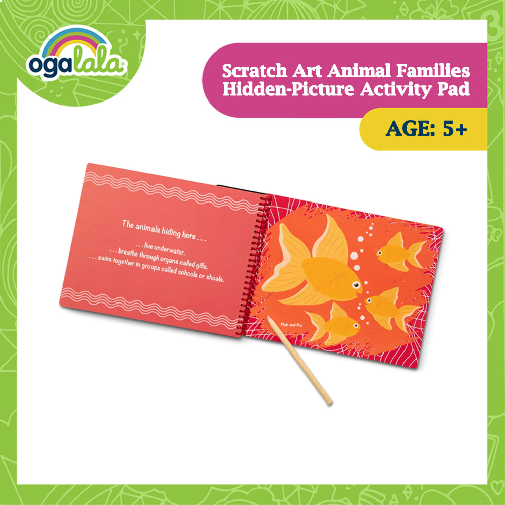 Melissa and Doug Scratch Art Animal Families Hidden Picture Pad