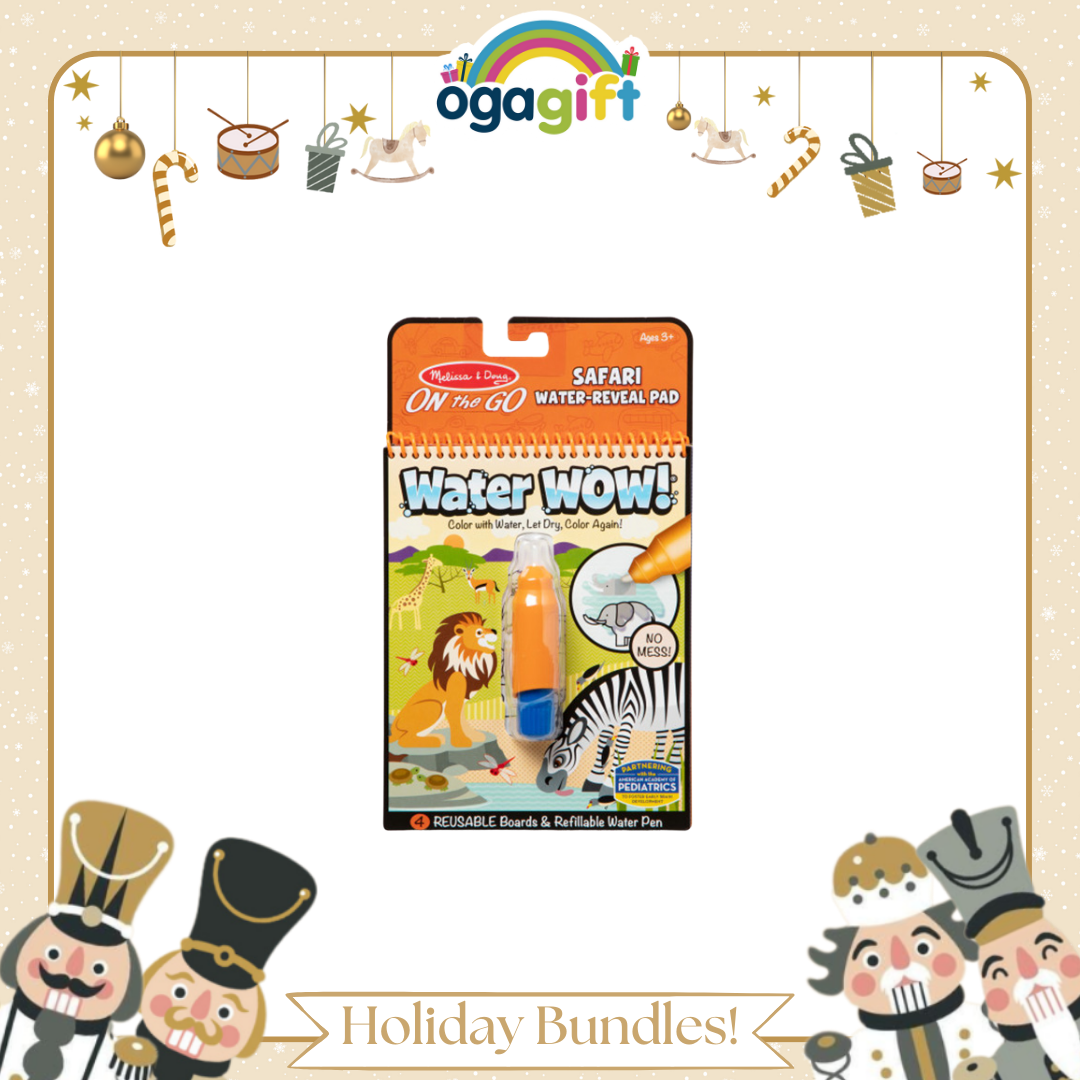 Ogagift Bundle Water Wow Safari + POP OUT PACK W CRAYONS - STRANGE SAFARI