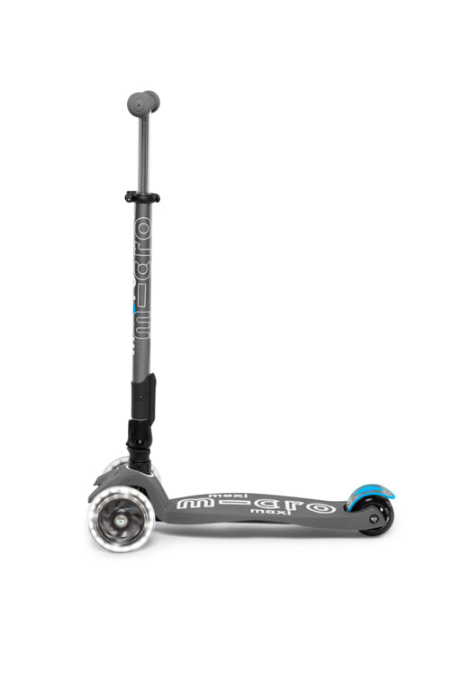Maxi Micro Deluxe Foldable Volcano Grey LED Scooter