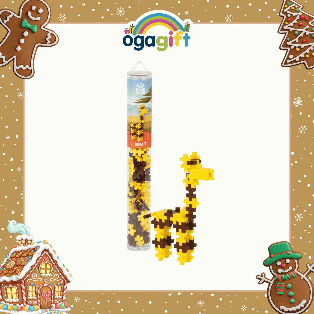 Ogagift Bundle Volcano Science Kit (3NAT-RTNGVOLCANO2) + Plus-Plus Giraffe / 100 pcs Tube
