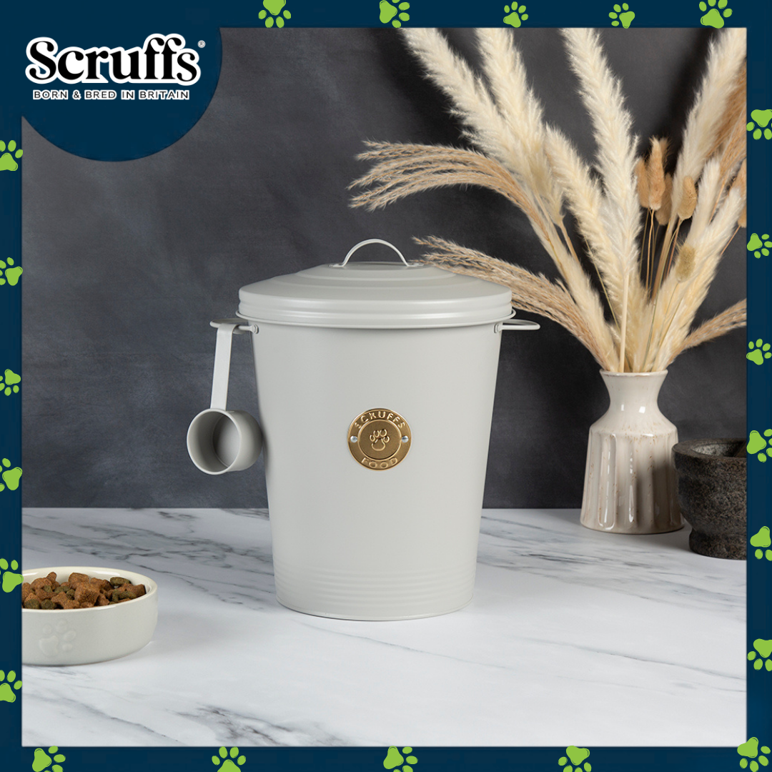 Scruffs Cantina 7L Steel Storage Pet Food Canister & Scoop