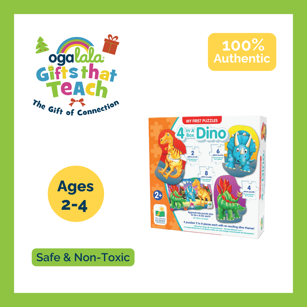 The Learning Journey My First Puzzle Sets 4 in A Box Puzzles Dino