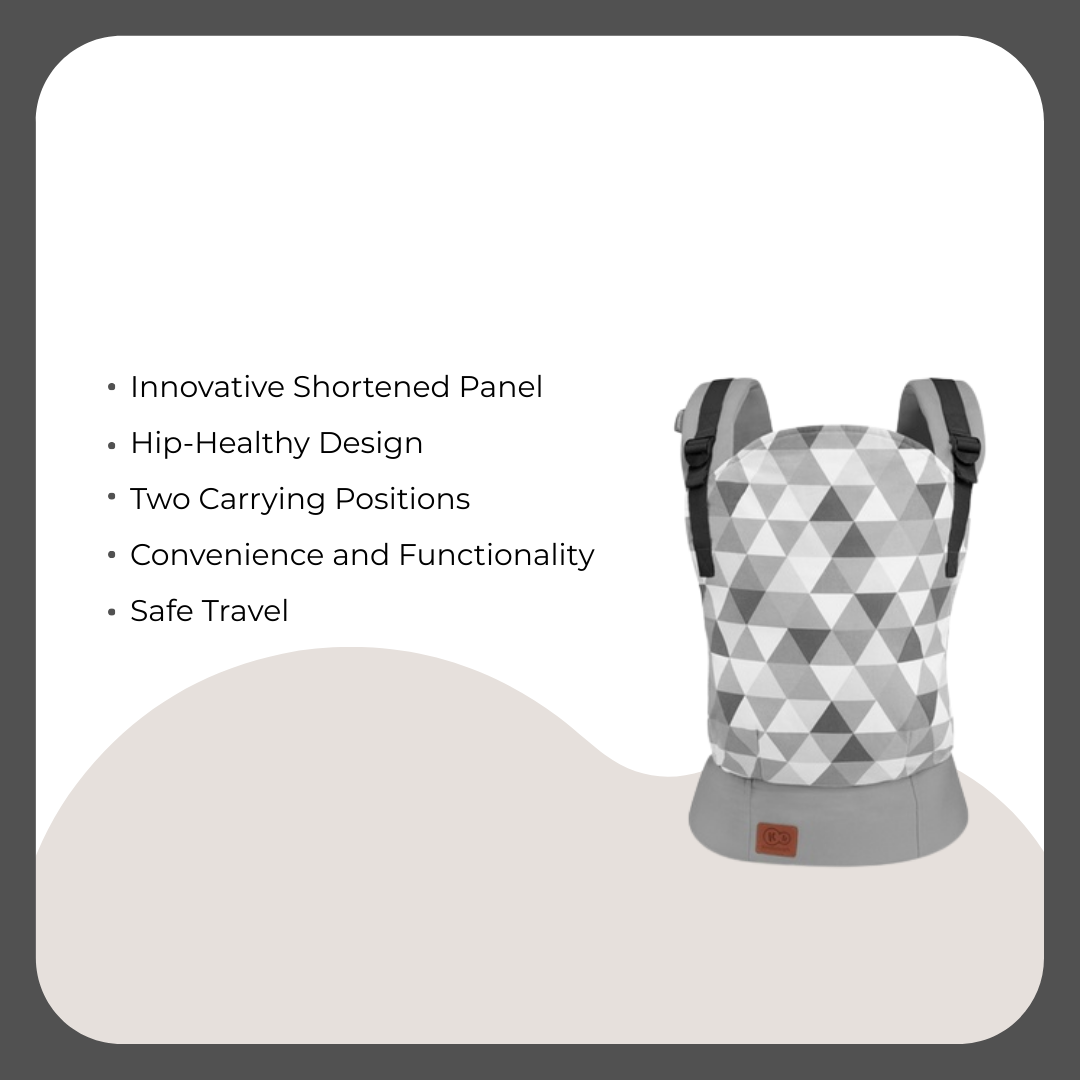 Kinder Kraft Nubi2 Stroller (Grey) + Nino Baby Carrier Confetti Grey