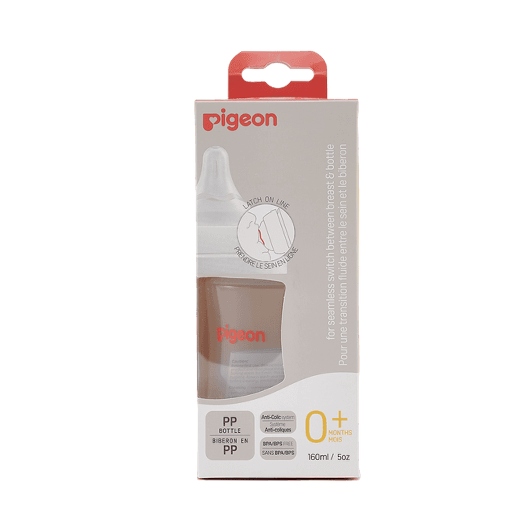 Pigeon Official - WN3 Wide Neck Bottle 160ml for newborn 0+ Months, anti-colic, no nipple confusion