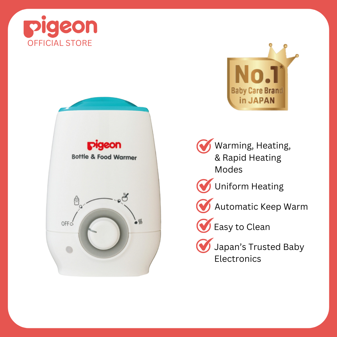 Pigeon Bottle & Baby Food Warmer – Smart Heat Level for Bottle & Food warming, Compact, Quiet