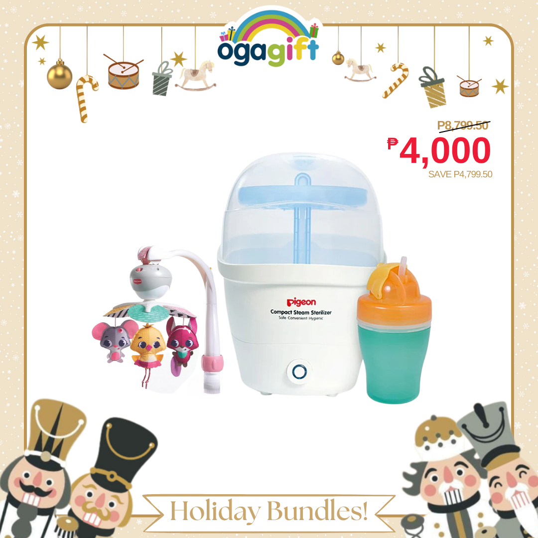 Pigeon Gift Bundle Compact Sterilizer + Tiny Love Mobile Toy : Perfect for Gifting, Feed & Play