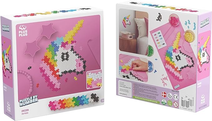 Plus Plus Puzzle By Number Unicorn 250pcs