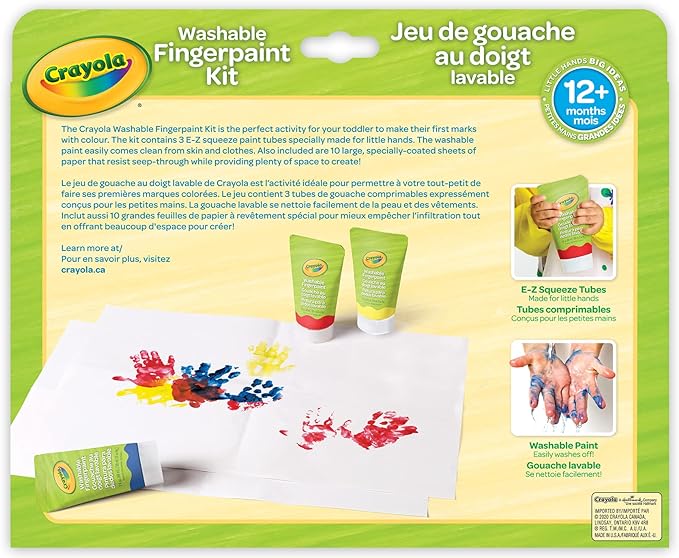 Crayola Young Kids Washable Finger Paint Kit Ogalala World