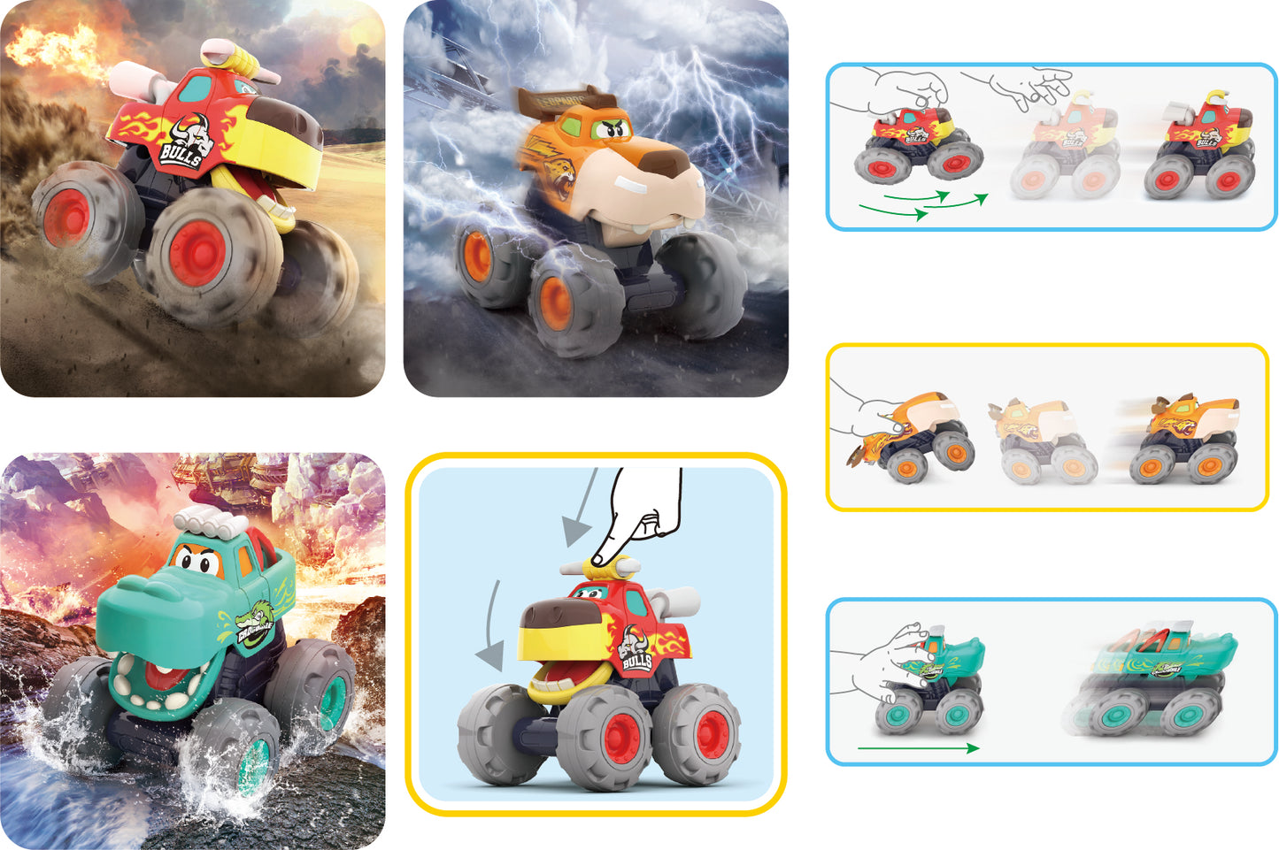 Hola Monster Trucks (Bull Truck with friction power)