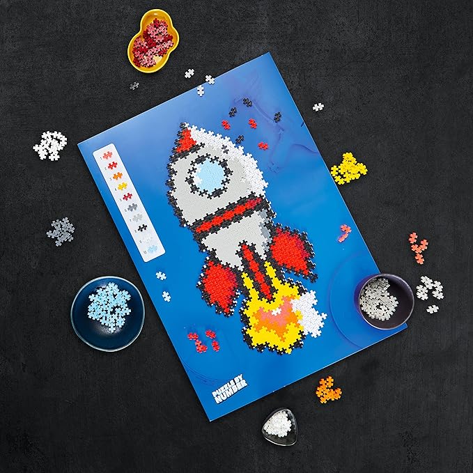 Plus Plus Puzzle By Number Rocket 500pcs