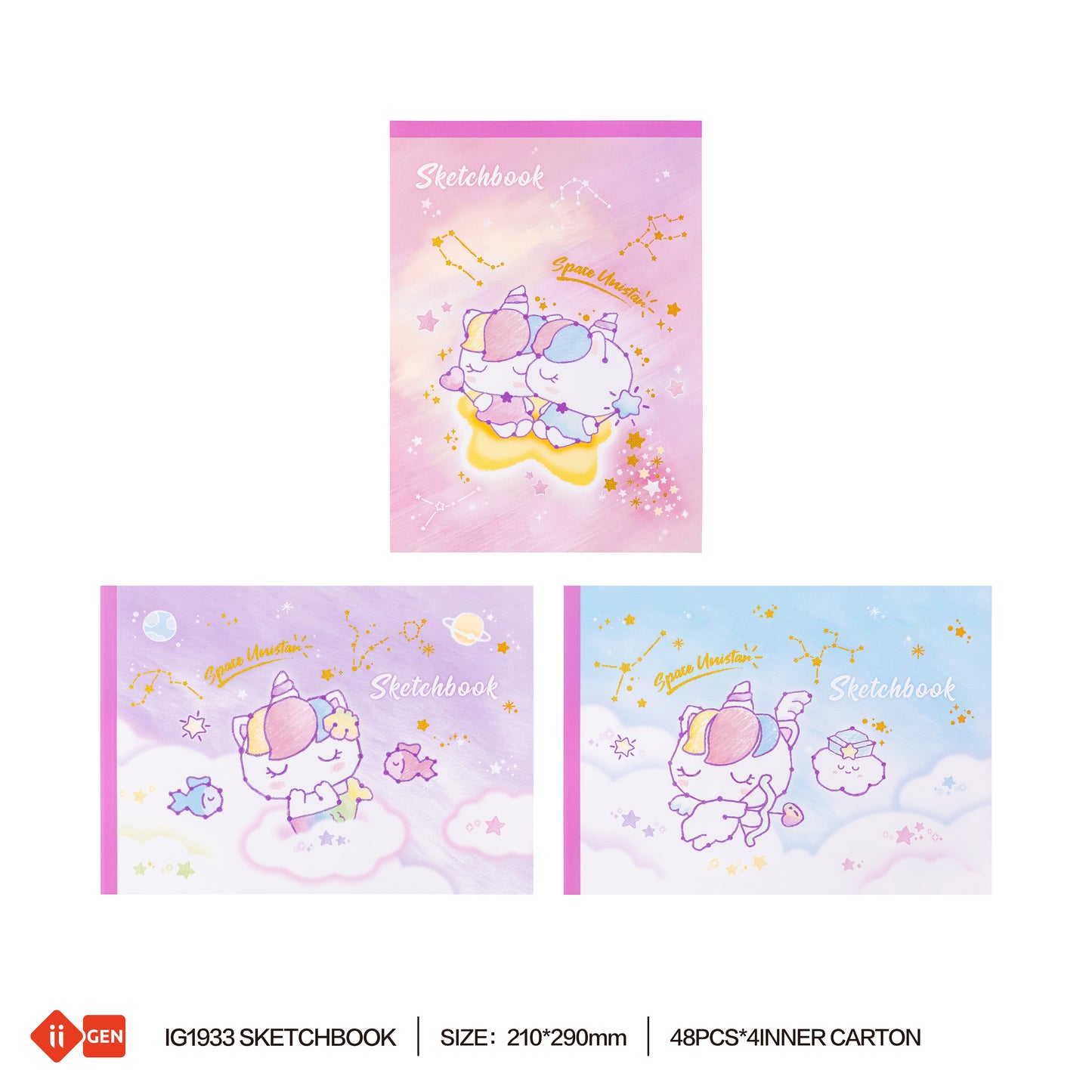 LAZY STAR Sketchbook (28sheet 4design) 1 pc only