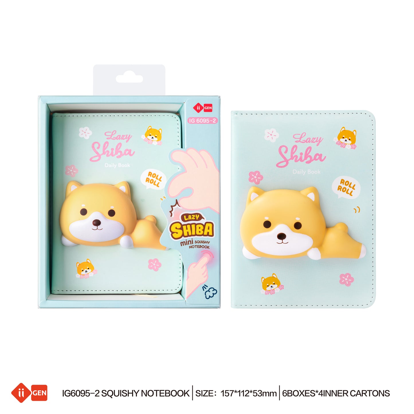 LAZY STAR mini suqishy notebook(dog design)