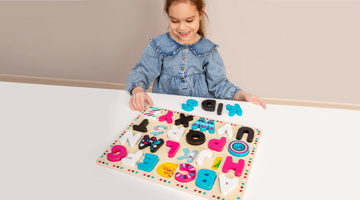 Kids Hits Wooden ABC Sorting Board