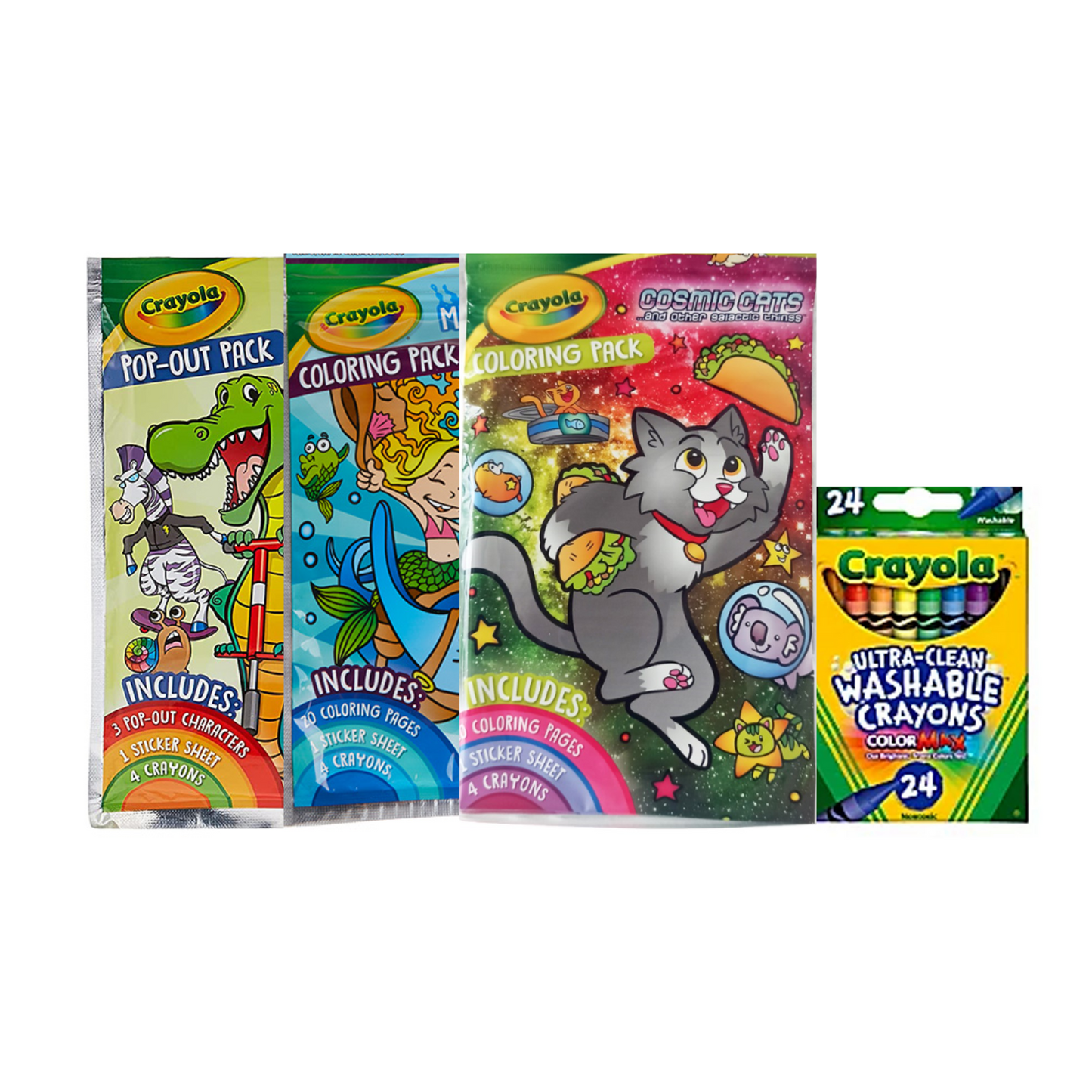 Crayola 3 Asstd VC + 24 ct Washable bundle