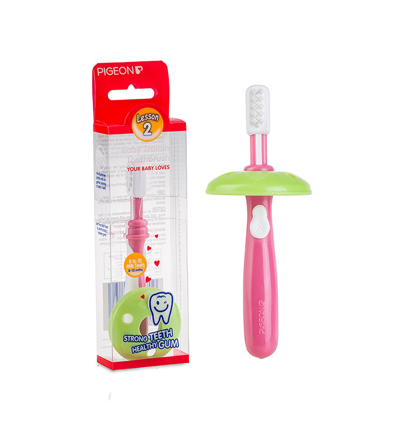 PIGEON Trainer Toothbrush Lesson 2-Pink