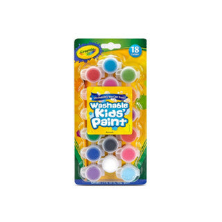 Crayola 18CT Washable Paint Assorted + 10CT Super Tips Washable Marker