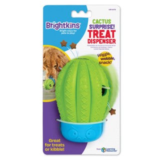 Ogapets Brightkins Cactus Surprise Treat Dispenser - Fun & Functional Dog Toy, Easy to Clean BPA-Free Material - Perfect for Small & Medium Dogs