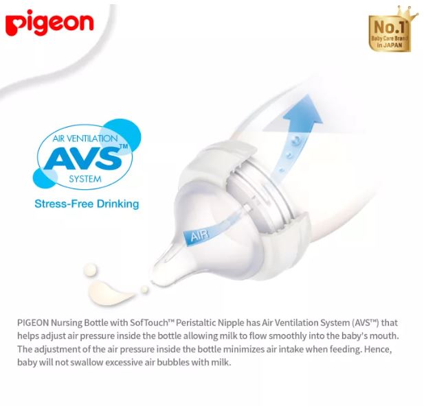 Pigeon PP Wideneck Bottle 240ml (Buy 3 Get 1 Free)