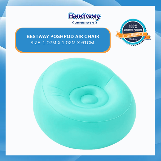 Bestway 1.07m x 1.02m x 61cm / 42" x 40" x 24" Poshpod Air Chair