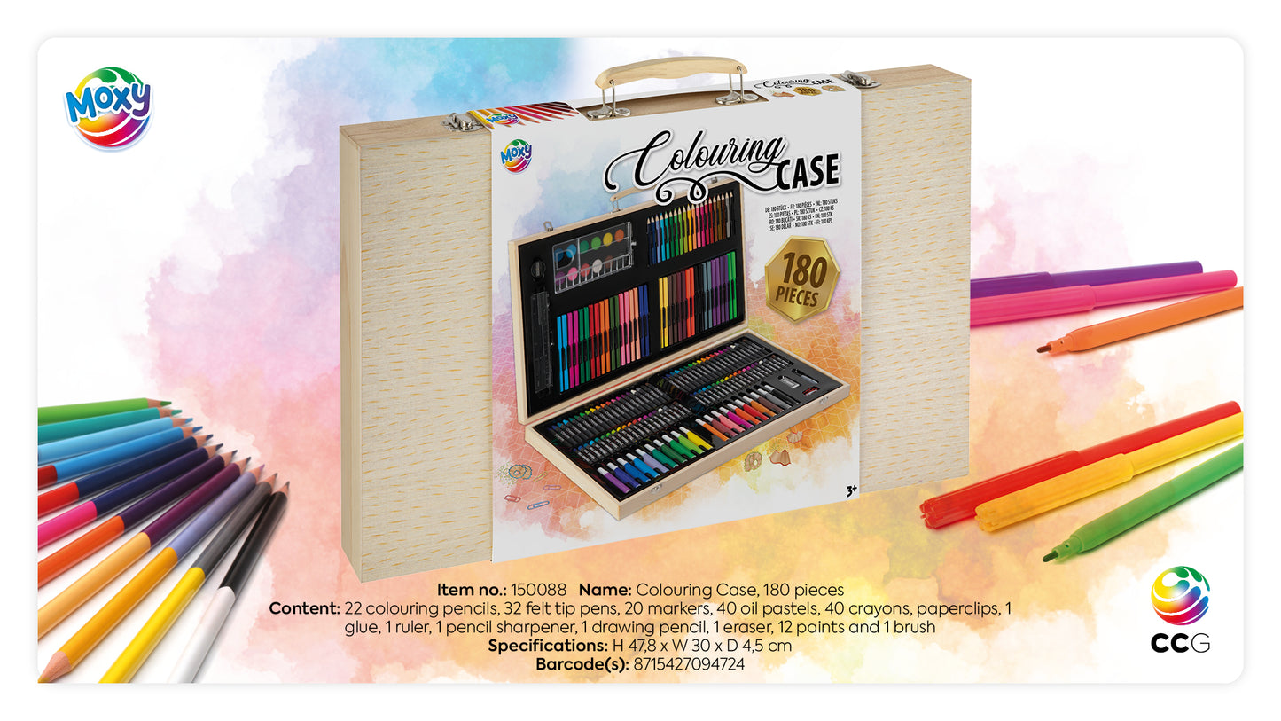 MOXY Wooden Colouring Case