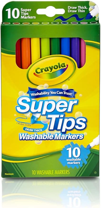 Crayola 24CT WCRY + 10CT Super Tip Washable Marker