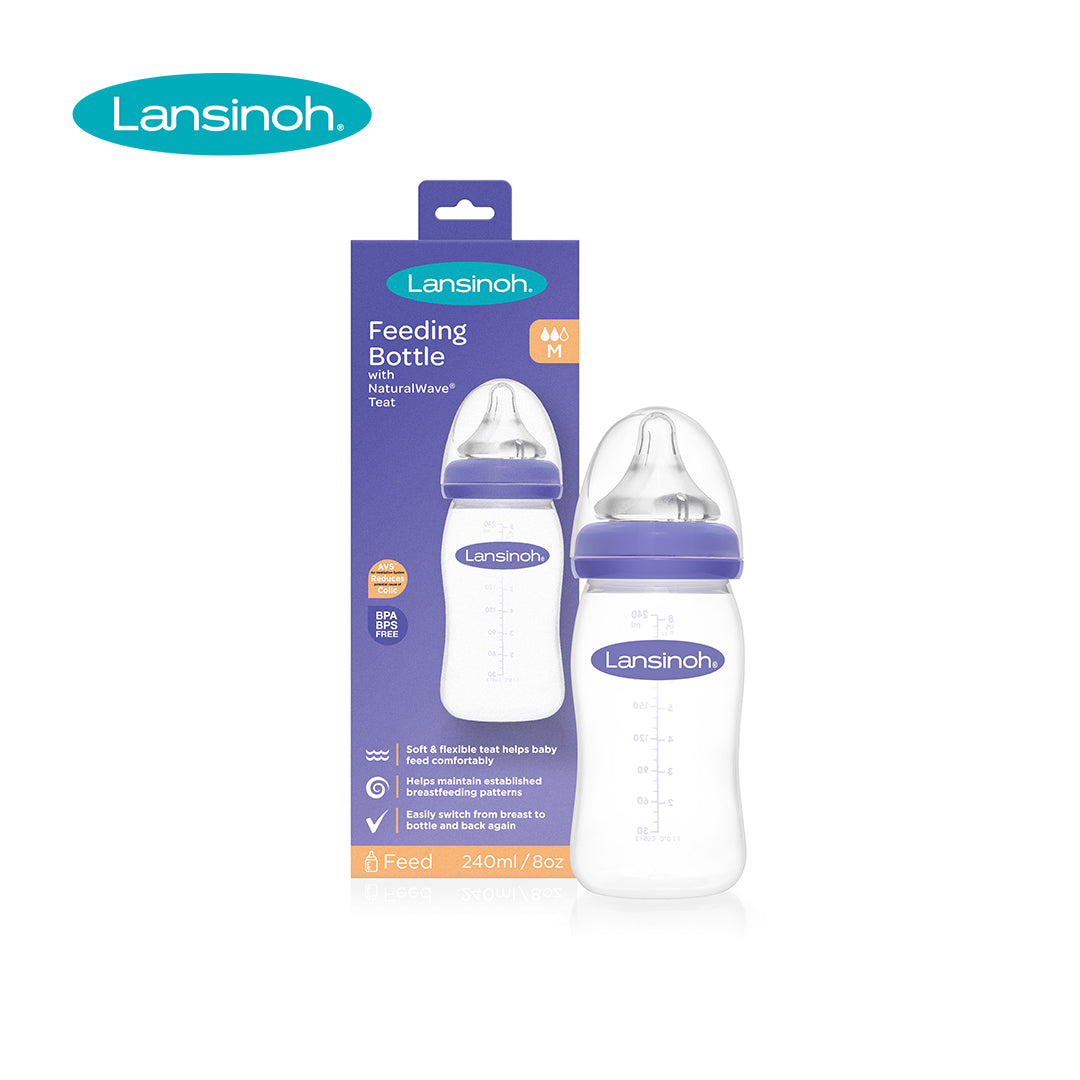 Lansinoh Baby Feeding Bottle with NaturalWave® Teat GB 240ml