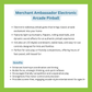Merchant Ambassador Electronic Arcade Pinball