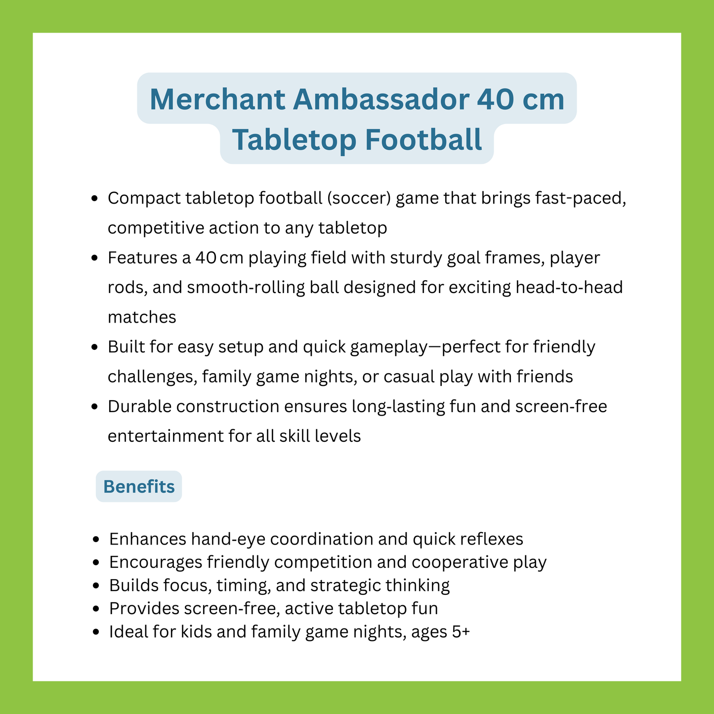 Merchant Ambassador 40 cm Tabletop Football