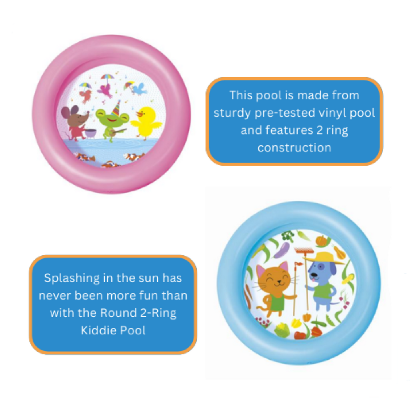 Bestway Round 2-Ring Kiddie Pool