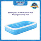 Bestway 10 x 72 x 56cm Deluxe Blue Rectangular Family Pool