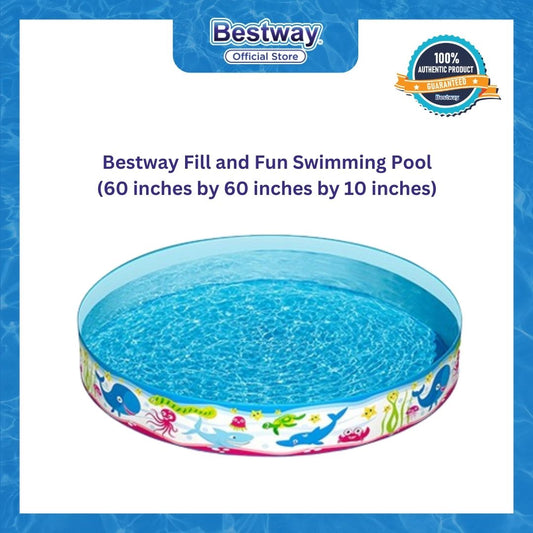 Bestway Fill and Fun Swimming Pool (60 inches x 60 inches x 10 inches)