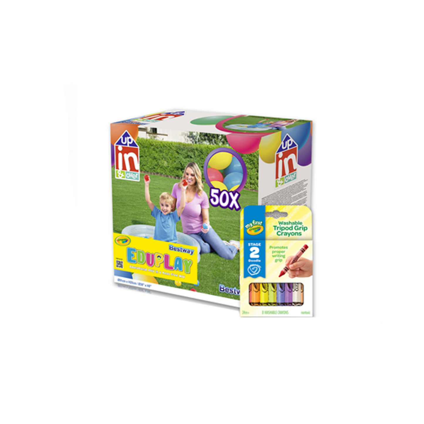 Bestway Ball Pit Play Pool & CRY Triangular Crayon Bundle