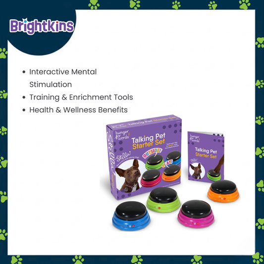 Ogapets Brightkins Hunger for Words: Talking Pet Starter Set - Durable, Interactive Mental Stimulation, Training & Enrichment Tools