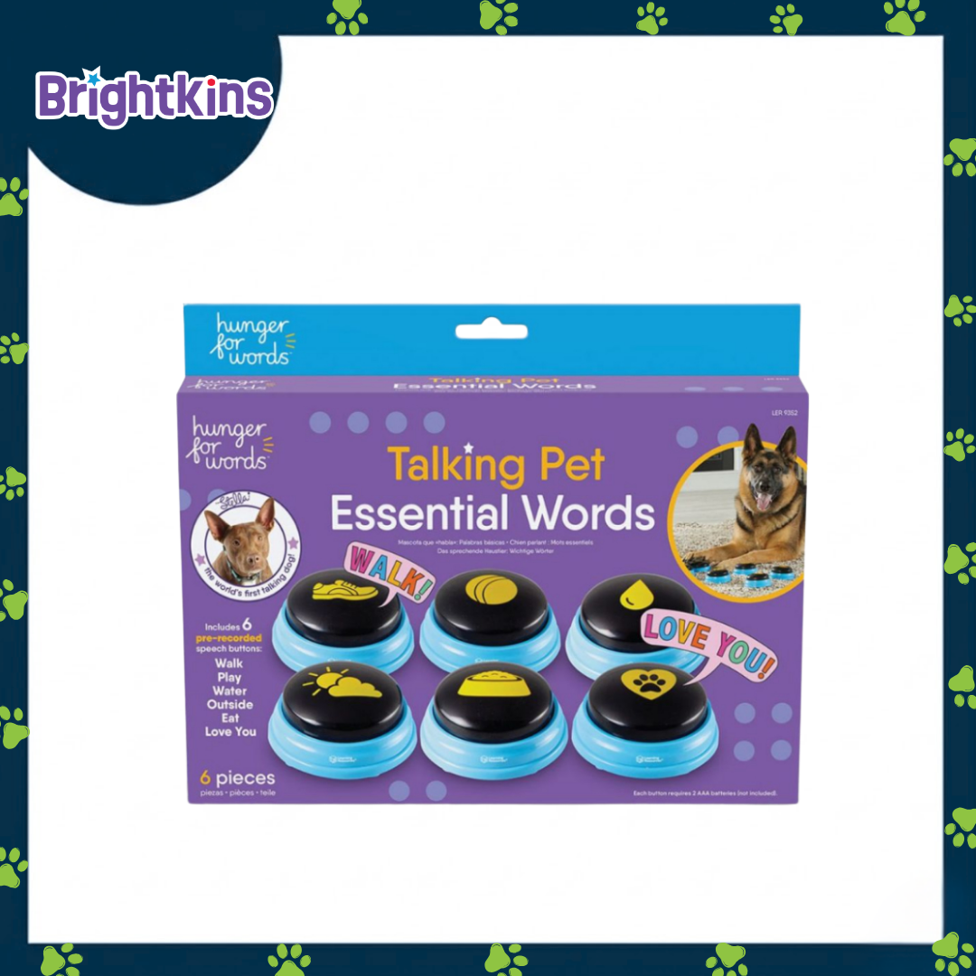 Ogapets Brightkins Talking Pet Essential Words - Durable, Interactive Mental Stimulation Training Enrichment Tools